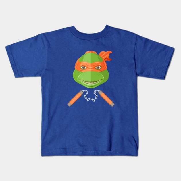 Michelangelo Kids T-Shirt by AJIllustrates